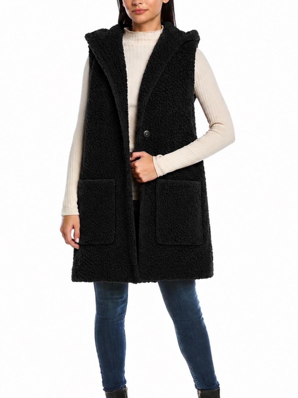 Cinzia Rocca Icons Terry Vest in Black